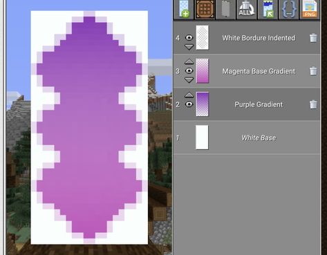 Minecraft Banner Designs Purple, Banner Patterns Minecraft, Banner Designs Minecraft, Purple Minecraft, Minecraft Banner Patterns, Banner Patterns, Minecraft Banner, Banner Art, Minecraft Things