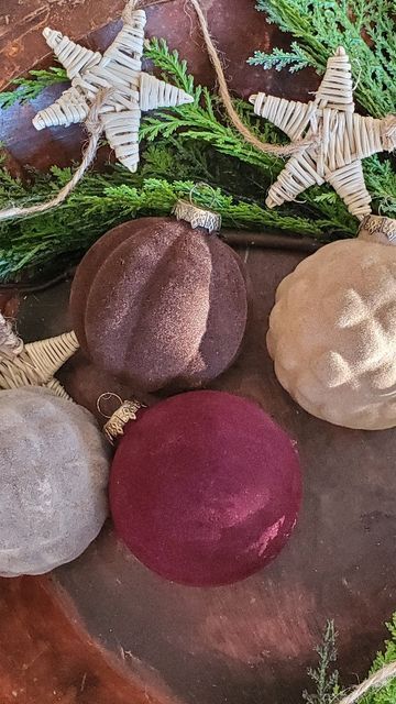 Flocked Christmas Ornaments, Cornstarch Paint, Velvet Ornaments, Moody Christmas, Decor 2023, 2024 Christmas, One At A Time, Candy Christmas Decorations, Candy Christmas