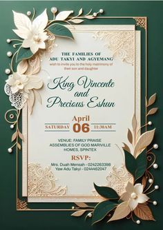 Wedding Invitation Card Design Emerald Green, Invitation Card Design Emerald Green, Luxury Invitation Design Template, Green Wedding Card Design, Invite Wedding Card, Wedding Save The Date Invitations, Emerald Green Invitation Template, Weeding Invitation Card, Wedding Card Design Templates