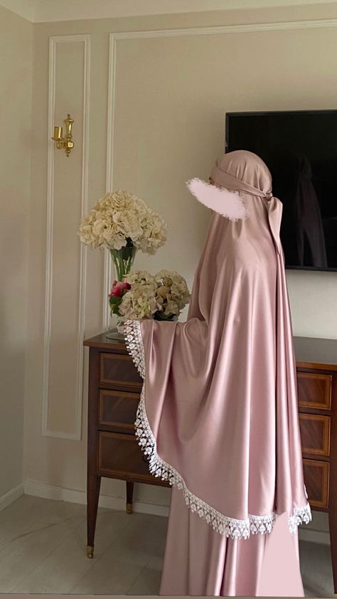 Prayer Dress, Prayer Outfit, Ramadan Gift, Prayer Set, Muslim Dress, Islamic Dress, khimar Prayer Abaya, Islamic gift, Prayer Hijab Veil, satin Jilbaab Eid Gift Prayer Set Muslim, Floral Abaya Designs, Coquette Abaya, Khimar Aesthetic, Satin Veil, Ramadan Dress, Muslim Veil, Ramadan Hijab, Prayer Clothes