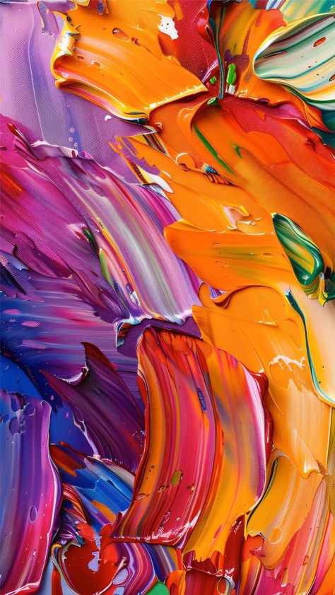 Paint Strokes Aesthetic, Painting Wallpapers, Wallpapers Abstract, Artwork Colorful, Homescreen Idea, Abstract Art Images, Aesthetic Homescreen, A Level Art Sketchbook, Oil Pastels Painting