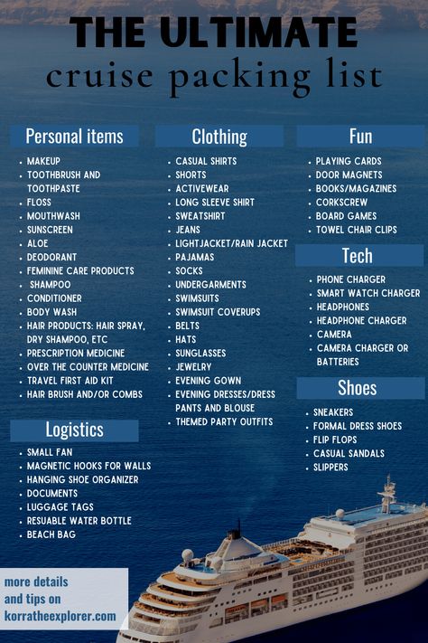 The Ultimate 8 Night Cruise Packing List For Women – Korra The Explorer Packing List For Women, Carnival Cruise Tips, Cruise Packing List, Cruise Packing Tips, Carribean Cruise, Cruise Ideas, Cruise Packing, Honeymoon Cruise, Mexico Cruise