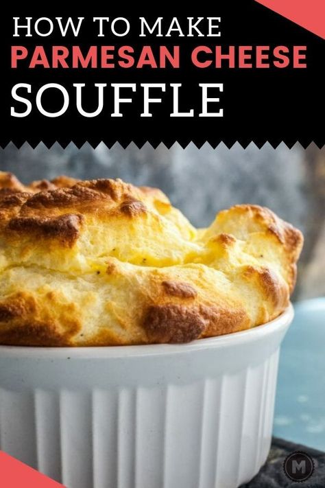 The mystery of this classic Parmesan Cheese Souffle Recipe isn't that mysterious. It also isn't that hard! Learn how to make the most basic and delicious souffle! | macheesmo.com #souffle #fromscratch #cheese #parmesan Cheese Souffle Recipe, Cheese Souffle Recipes, Souffle Recipe, Cheese Souffle, Souffle Recipes, Food Stamps, Recipe From Scratch, Parmesan Cheese, Egg Recipes