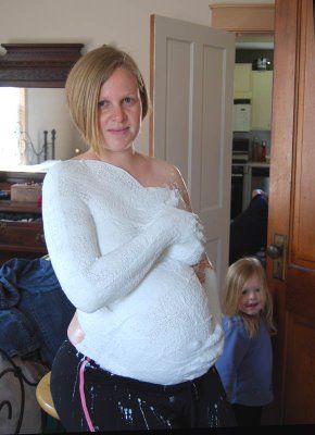 Pregnant Belly Cast, Belly Cast Decorating, Casting Plaster, Plaster Casting, Baby Cast, Vaseline Beauty Tips, Belly Casting, Stand And Deliver, Body Cast