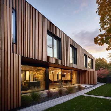 Vertical Cedar Cladding: A New Wave in Exterior Design • 333+ Images • [ArtFacade] Timber Cladding Exterior Facades, Vertical Timber Cladding, Wood Cladding Exterior, Exterior House Remodel, Cladding Design, Cedar Cladding, Cozy Homes, House Cladding, Wood Exterior