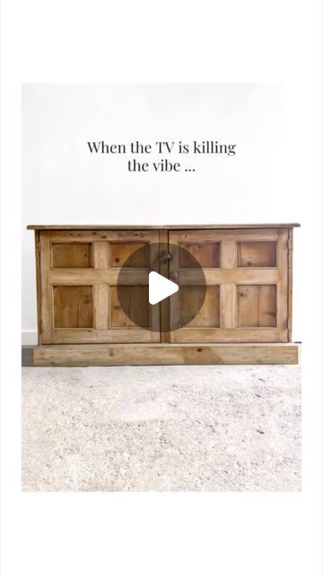 East End Salvage on Instagram: "Remember to think outside the box when you are shopping for antiques. Love this idea! One of our clients bought this English sideboard from us at the Round Top Antique Show and transformed it into a stylish television console! 💡  With the help of a skilled carpenter, they installed a TV lift mechanism inside the cabinet, allowing them to hide it away when not in use. 📺✨  This creative transformation perfectly embodies our motto #buyoldmakenewloveagain. What do you think? Share your thoughts below!  🛠️ (Nice work Tad!)" English Sideboard, Tv Lift Mechanism, Television Console, Round Top Antiques, Tv Lift Cabinet, Cabinet Inspiration, Tv Lift, Antique Show, Island House