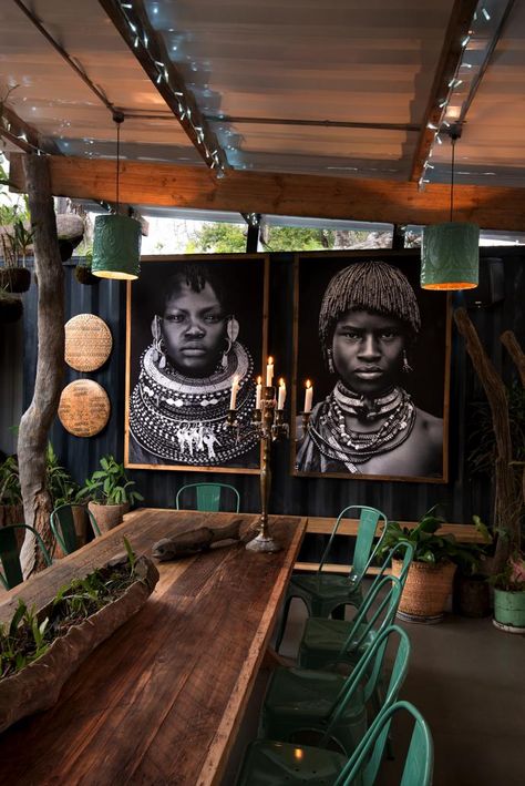 African Themed Restaurant Interior, Caribbean Bar Design, African Cafe Design, Hipster Bar Design, African Cafe Interior Design, Eatery Interior Design, African Restaurant Design Interiors, African Bar Design, Jamaican Restaurant Design