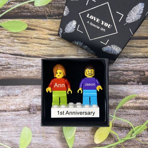 Personalize for Special Birthday Event Gift
#Perfect Gift For Him #gift for couple #Gift For boyfriend #Anniversary gift #gift for parents #memory gift #unique gift #legos for adults #halloween gift #thanksgiving gift Lego Couple, Gift For Boyfriend Anniversary, Brick Colour, Custom Lego Minifigures, Lego Gifts, Couples Anniversary, Valentine Anniversary, Unique Mothers Day Gifts, Lego Figures