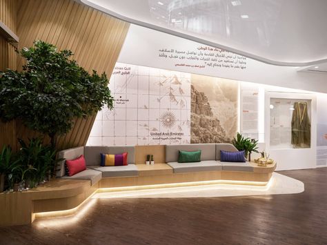 Ras Al Khaimah Government Media Office - Swiss Bureau Interior Design Company Dubai, UAE | Office Fit Out Dubai Company Waiting Area, Government Office Interior, Office Waiting Area Design, Modern Airport, Waiting Area Design, Luxe Office, Offices Interior, Architect Project, Media Office