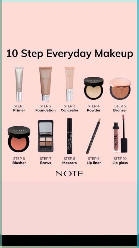 Beginners Makeup Guide, Beginner Makeup Step By Step, Step Make Up, Easy And Quick Makeup, Steps Of Applying Makeup, Tips For Makeup Beginners, Right Order To Apply Makeup, Basic Makeup Steps, Easy Makeup Tips For Beginners