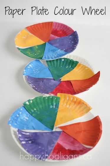 A colour wheel craft for toddlers and preschoolers. A fun and beautiful way for kids to learn about colour with paper plates and paint. Paper Plate Crafts, Wheel Crafts, Trillium Flower, Happy Hooligans, Kids Painting Crafts, Wheel Craft, Preschool Colors, Colour Wheel, Teaching Colors