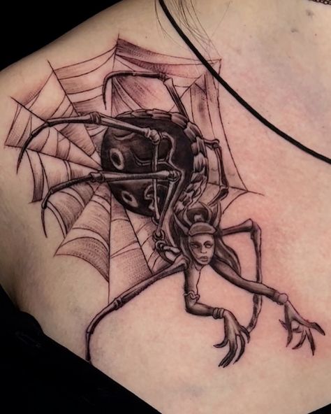 My first tattoo done earlier today. Inspired by Arachne, spider queen of space, she who spins the web of fates Spider Goddess, Spider Tattoos, Hipster Tattoo, Spider Web Tattoo, Web Tattoo, Flower Wrist Tattoos, Tattoos For Girls, Insect Tattoo, Wicked Tattoos