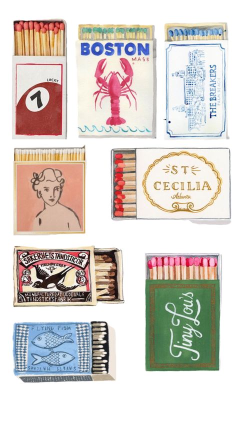 Cute matchbox art Art Wallpaper Aesthetic, Matchbook Art, Matchbox Art, The Breakers, Bedroom Prints, London Art, Design Graphique, Art Tips, Wallpaper Aesthetic