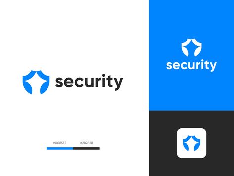 Security logo on Behance Security Company Branding, Security Logo Design Ideas, Cybersecurity Logo, Security Company Logo, Security System Logo, Security Logo Design, Techno Logo, Logo Color Combinations, Veteran Logo