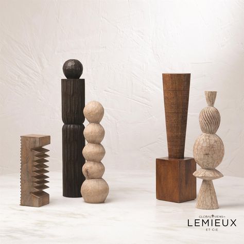 Roule Pillar Brancusi Sculpture, Alabaster Box, Sphere Lamp, Pillar Holders, Marble Box, Drinking Glass Sets, Large Armchair, Global Views, High Fashion Home