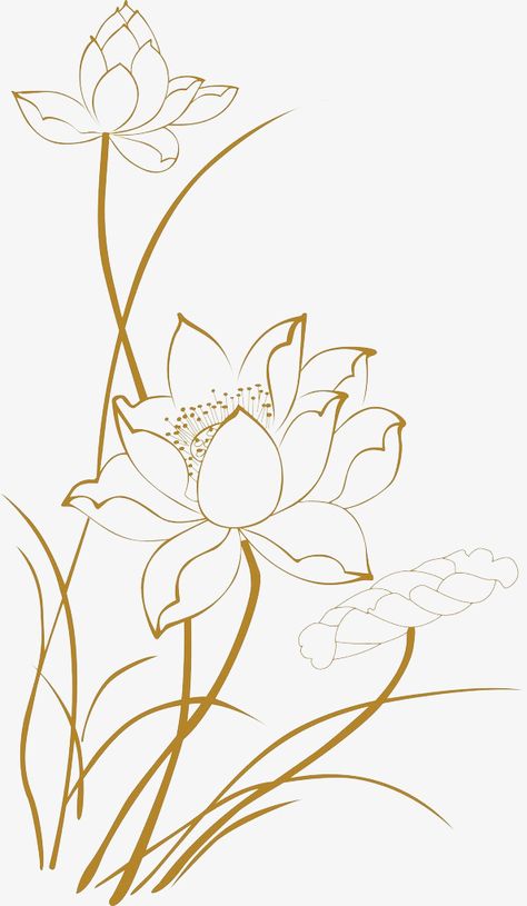 lotus clipart,line clipart,lotus,golden lotus,mid-autumn festival,advertising design,golden,mid-autumn,festival,advertising,design,drawings clipart Flower Line Drawing Pattern, Lotus Painting On Wall, Buhhda Art, Lotus Flower Line Drawing, White Lotus Painting, Lotus Flower Line Art, Lotus Line Art, Hur Man Ritar Blommor, Lotus Flower Drawing