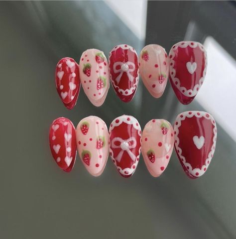 Short Almond, Really Cute Nails, Pretty Gel Nails, Soft Nails, Kawaii Nails, Press Ons, Cute Nail Art, Cuticle Pusher, Dream Nails