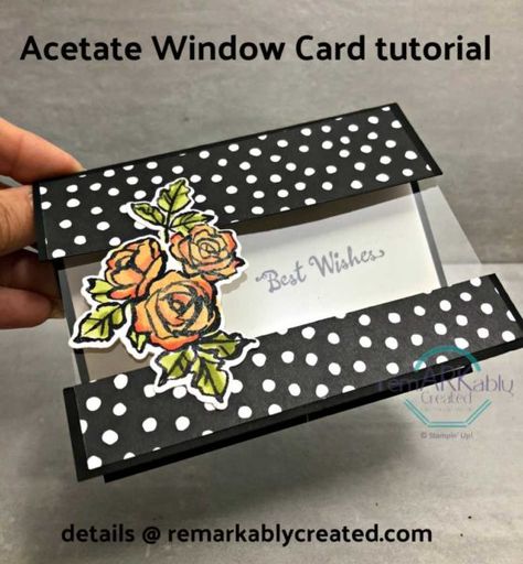 Acetate Cards, Window Cards, Card Making Tutorials, Fancy Fold Cards, Card Tutorial, Stamping Up Cards, Card Making Techniques, Fun Fold Cards, Card Tutorials