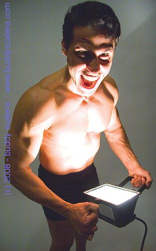 Muscle Man with Harsh Light © Buddy Scalera  — Pose and movement, comic artists photo reference Drawing Lighting, Harsh Lighting, Lighting Reference, Light Vs Dark, Muscle Man, Male Pose Reference, Ap Studio Art, Human Reference, Dramatic Lighting