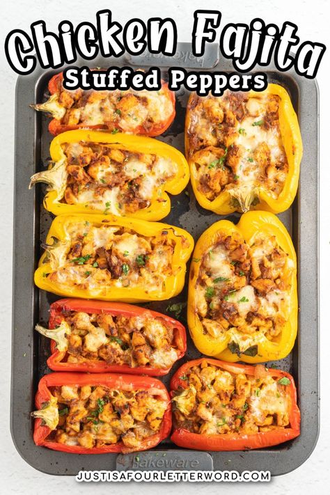 Healthy Mexican Dinner, Pepper Recipes Healthy, Stuffed Bell Pepper, Fajita Chicken, Bell Pepper Recipes, Seasoned Chicken, Chicken Stuffed, Low Carb Diet Recipes, Chicken Stuffed Peppers