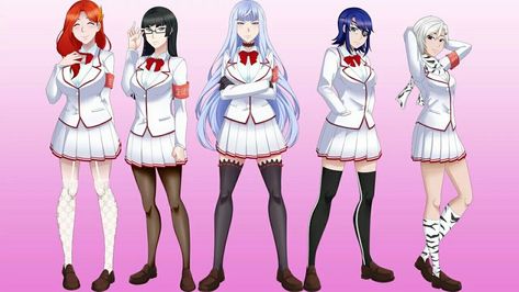 Yandere simulator student council Harem King, Yendere Simulator, Yandere Simulator Characters, All Girls School, Student Council, Voltron Legendary Defender, Yandere Simulator, Danganronpa, Cute Art