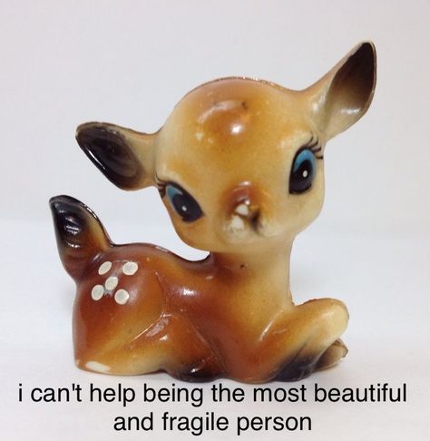 Kitsch Animals, Trinkets Vintage, Deer Ceramic, Feminine Rage, Vintage Deer, Vintage Kitsch, Oh Deer, Croquettes, Just Girly Things