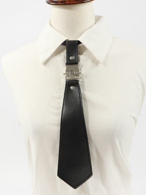 1pc Fashionable Women's Detachable Pu Leather Collar Punk Style ChokerI discovered amazing products on SHEIN.com, come check them out! Womens Ties, Black Button Up Shirt, Mode Punk, Tie Women, Moda Punk, Women Ties, Style Punk, Estilo Punk, Leather Chokers