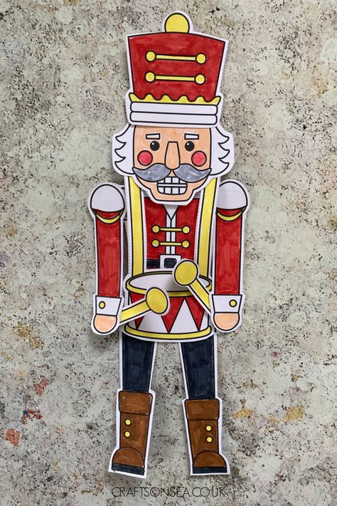 Build a Nutcracker Craft (FREE Printable Template) Christmas Traditions In Germany, Paper Nutcracker, Lion Valentine, German Christmas Traditions, Nutcracker Crafts, Classroom Christmas Activities, Free Printable Christmas Cards, Scarecrow Crafts, Puppy Valentines