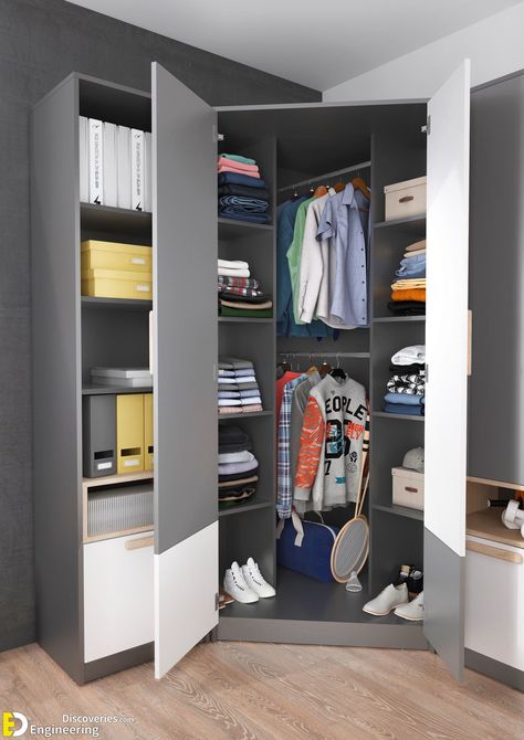 Corner Wardrobe, Bedroom Armoire, Tall Storage, Storage Cabinet, Bedroom Furniture, Lockers, Tall Cabinet Storage, Armoire, Locker Storage