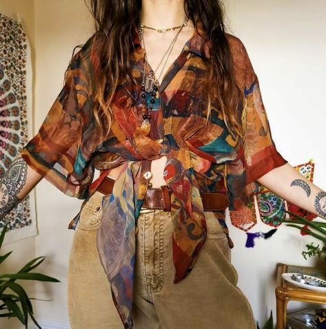 Looks Hippie, Cool Looks, Summer Outfits For Women, Moda Hippie, Mode Hippie, Easy Fashion, 70s Inspired Fashion, Estilo Hippie, Look Retro