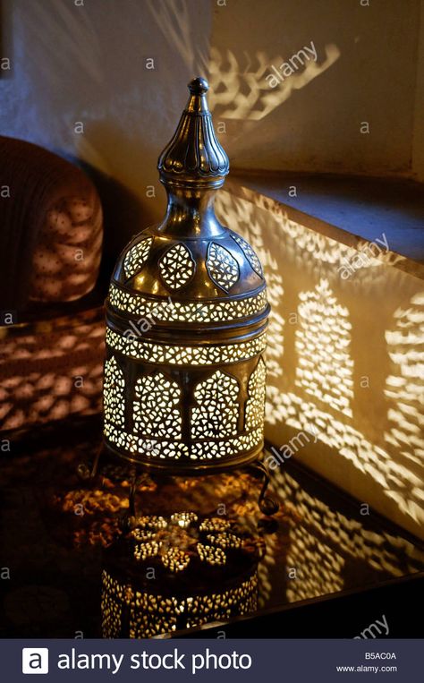 Download this stock image: Moroccan lantern, Morocco, North Africa, Africa - B5AC0A from Alamy's library of millions of high resolution stock photos, illustrations and vectors. Carpenter Bee Trap, Bee Traps, Design Marocain, Moroccan Lantern, Moroccan Lanterns, Metal Lanterns, Mug Decorating, Moroccan Decor, Moroccan Style