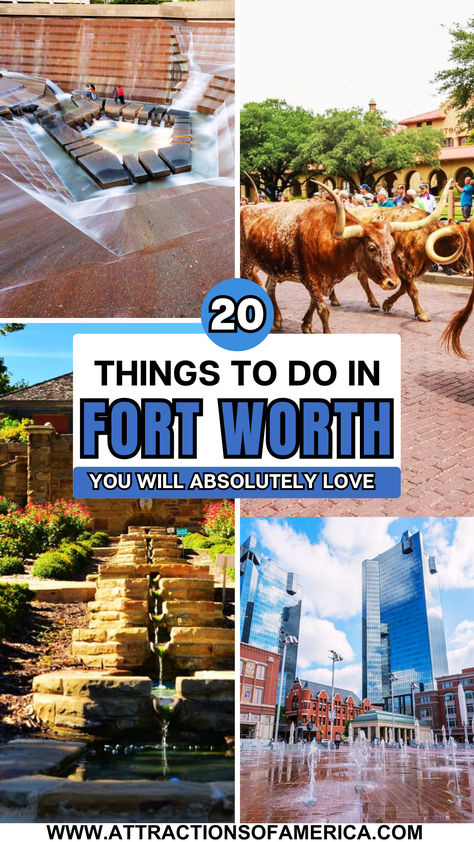 20 things to do in Fort Worth You will absolutely love. Airfield Falls Fort Worth, Ft Worth Texas Things To Do, Dallas Fort Worth Texas Things To Do, Things To Do In Fort Worth Texas, Places In Texas To Visit, Fort Worth Downtown, Museums Architecture, Fortworth Texas, Texas Fort Worth