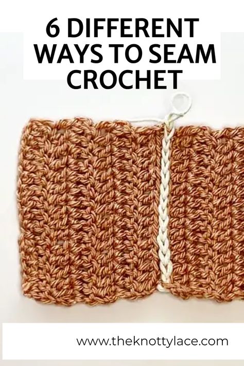 How To Sew A Crochet Seam, Joining Two Crochet Pieces, How To Slip Stitch Crochet Pieces Together, How To Crochet Seams Together, How To Stitch Crochet Together, Crocheting Pieces Together, Sewing Together Crochet Pieces, Seamless Join In Crochet, Crochet Closure Ideas