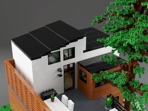 Mak Residence | Lego build of Mak Residence by Lars Langberg… | Flickr Lego House Ideas, Lego Display, Lego Modular, Lego Construction, Lego Room, Brick Colors, Cool Lego Creations, Lego House, Lego Projects