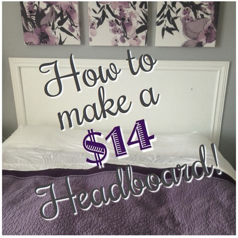 Blog tutorial on how to make a faux headboard for only $14! Kids Accent Wall, Cheap Headboard, Homemade Headboards, Cheap Diy Headboard, Make A Headboard, Diy Headboard Wooden, Headboard Alternative, Faux Headboard, Diy Bed Headboard