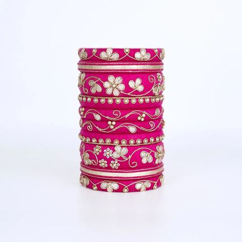 Calling on all brides for 2024/2025- want something unique to create everlasting memories on your special day? You have a vast range of gorgeous handmade bangles to choose from, OR go one step further and custom design your bespoke set with us @thebangle_boutique Bead Bra, Silk Thread Bangles Design, Fairy House Crafts, Thread Bangles Design, Ankle Bracelets Diy, Bangles Diy, Diy Fabric Jewellery, Flower Decorations Diy, Traditional Outfit