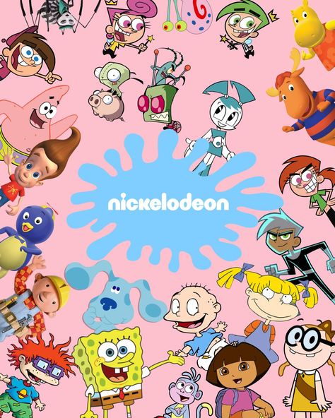 Nickelodeon 2000s, Collage Fanart, Sausage Party Movie, Old Cartoon Network, Poster Collage, Art Collages, Nickelodeon 90s, Childhood Memories 2000, Nickelodeon Spongebob