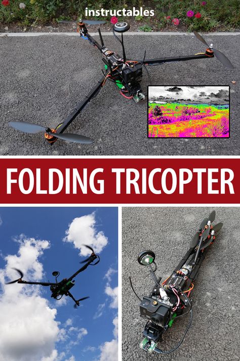 Tricopter Drone, Tech Projects, Drone Frame, Raspberry Pi Zero, Small Drones, Computer Projects, Robotics Projects, Diy Tech, 3d Printing Diy