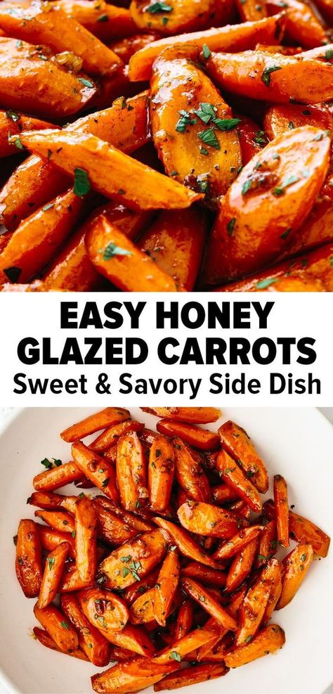 Carrot Recipes Side Dishes, Carrots Side Dish, Glazed Carrots Recipe, Honey Glazed Carrots, Roasted Vegetable Recipes, Honey Glazed, Best Honey, Glazed Carrots, Carrot Recipes