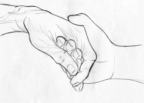 Hand In Hand Sketch, Drawing Two Hands Holding, Hand Hold Drawing, Two Hands Holding Drawing, Holding Hand Sketch, Hands Reaching For Each Other Drawing, Helping Hand Drawing, Hand Holding Painting, Hand In Hand Drawing