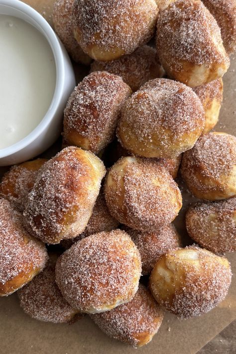 Cinnamon Sugar Sourdough Pretzel Bites Cinnamon Sugar Sourdough, Sourdough Pretzel Bites, Sourdough Pretzel, Cinnamon Sugar Pretzels, Pretzel Dough, Joy Of Baking, Whipped Honey, Baking Soda Bath, Berry Compote