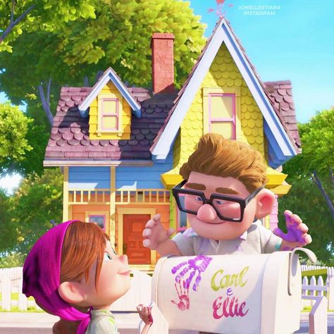 Up Carl Y Ellie, Cartoon Up, Disney Movie Up, Up Carl And Ellie, Cartoon Grandma, Up Pixar, Marriage Material, Up Animation, Dp Photos