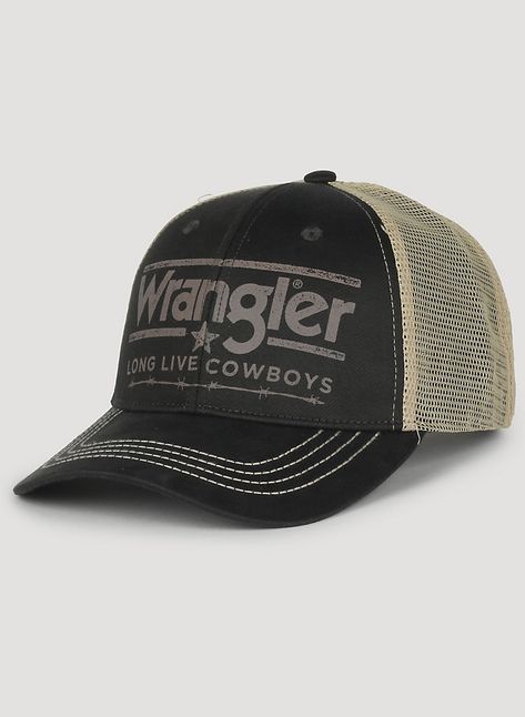 Cowboys Baseball Hat:Black:One Size | Men's ACCESSORIES | Wrangler® Mens Hats Baseball, Western Shop, Wrangler Accessories, Cowboy Outfits, Mens Workwear, Vintage Wrangler, Outdoor Men, Screen Printing Designs, Work Wear Women