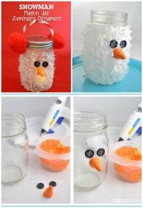 Snowman Luminary - 12 Magnificent Mason Jar Christmas Decorations You Can Make Yourself Jar Christmas Decorations, Mason Jar Christmas Decorations, Snowman Mason Jar, Mason Jar Snowman, Mason Jar Christmas, Mason Jar Christmas Crafts, Mason Jar Luminaries, Distressed Mason Jars, Christmas Decora