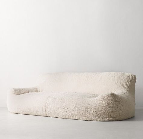 A Beanbag Sherpa Sofa by RH Teen Sherpa Sofa, Rh Teen, Bean Bag Sofa, Corner Sofa Set, Furniture Trends, Teen Room, Furniture Inspiration, Lounge Sofa, New Room