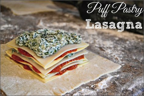 Lasagna Pastry Pockets - Three Little Ferns - Family Lifestyle Blog Lasagna Pockets, Puff Pastry Pockets, Dog Treat Recipe, Brownie In A Mug, Meat Dish, Pastry Recipe, Dog Treats Homemade Recipes, Flaky Pastry, Hand Pies