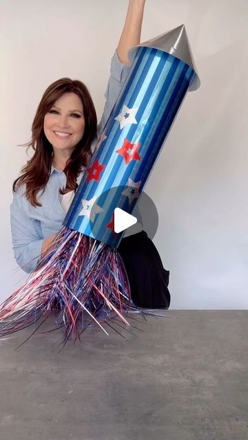 Jeanna Crawford on Instagram: "Don’t sleep on Home Depot DIY decor 🧨

I can’t be the only one who treats Home improvement warehouses like craft stores, right?

These 4th of July firework porch decor pieces came together fast - and on a budget.

Bonus: They’re sturdy enough to store for next year 👏🏻 or be tethered to a boat! (More on that later)

Do you love a good celebration? Come hang out with me and the Christmasers for holiday design inspo - and lots of glitter - 365/24/7! 

#decoratewithme #craftwithme #diywithme #4thofjuly #fourthofjuly #porch #porchdecor  #firework" Diy Fireworks Decoration, Home Depot Diy, Firework Stands, Patriotic Diy, Floating Decorations, 4th Of July Parade, Fourth Of July Decorations, 4th July Crafts, Usa Decor