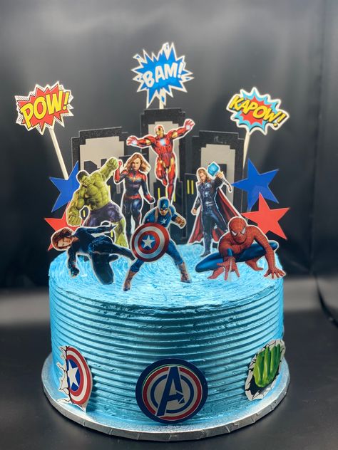 Avengers Cake Ideas, Captain America Cake Design, Avengers Cake Design, Marvel Birthday Cake, Cake Decorating Basics, Captain America Cake, Bunny Birthday Cake, Sweet Birthday Cake, Avengers Cake