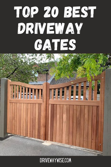 Driveway Gate Ideas, Driveway Gate Diy, Entrance Gates Driveway, Electric Driveway Gates, Aluminum Driveway Gates, Wood Gates Driveway, Drive Gates, Driveway Fence, Metal Driveway Gates