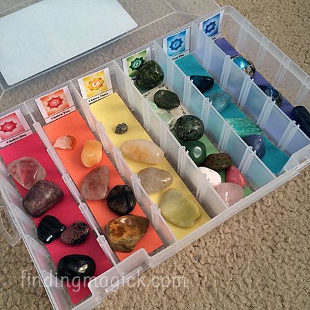 How to Organize Your Crystal Collection Using Plano Boxes - Finding Magick Manipura Chakra, Reiki Healer, Crystal Reiki, Reiki Symbols, Crystal Therapy, Crystal Healing Stones, Crystal Magic, Chakra Meditation, How To Organize